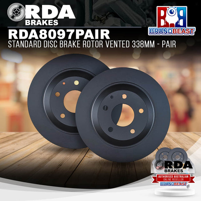 RDA Brakes RDA8097 Standard Disc Brake Rotor Vented 338mm - Single