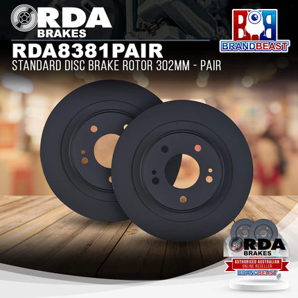 RDA Brakes RDA8381 Standard Disc Brake Rotor 302mm - Single