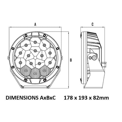 Roadvision RDL1701C Essentials DLE 7" LED Driving Light Set 170W