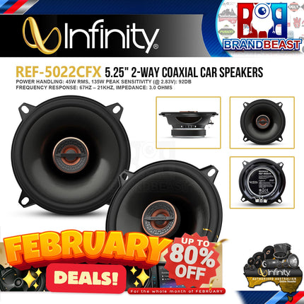 Infinity REF5022cfx 5-1/4&quot; 135W Coaxial Car Speaker