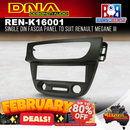 DNA REN-K16001 Single DIN Fascia Panel to Suit Renault Megane III