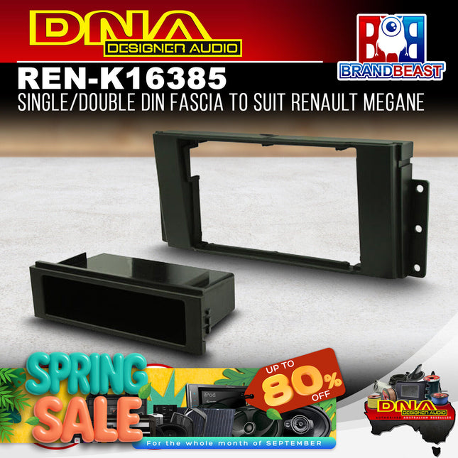 DNA REN-K16385 Single/Double DIN Fascia Panel To Suit Renault Megane