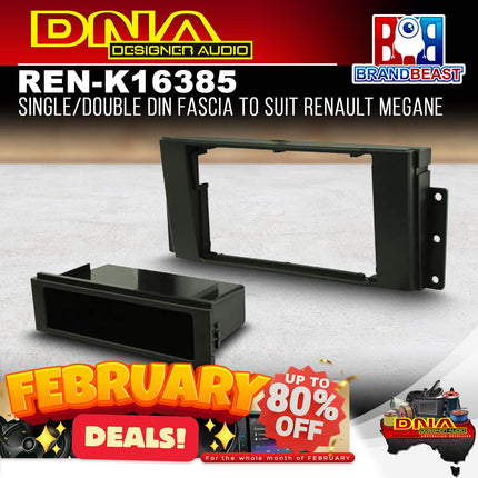 DNA REN-K16385 Single/Double DIN Fascia Panel To Suit Renault Megane