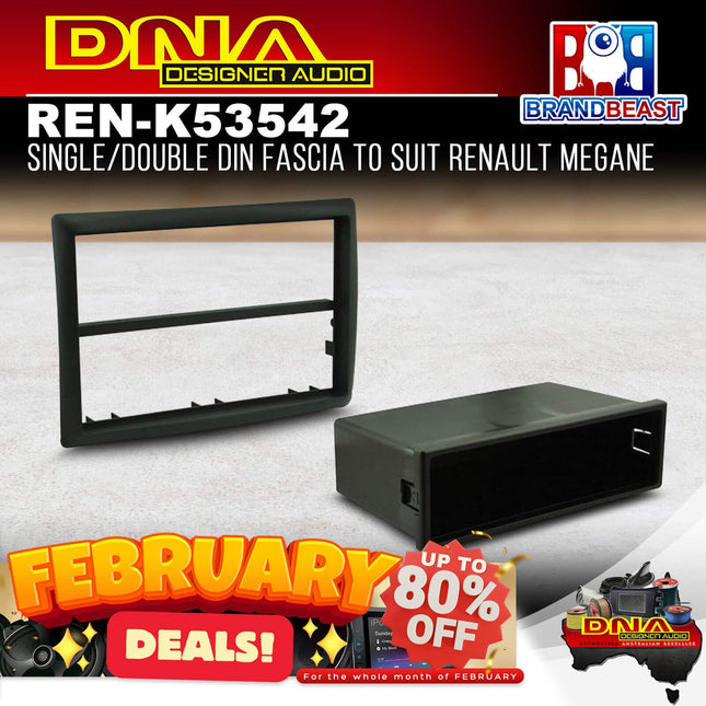 DNA REN-K53542 Single/Double DIN Fascia Panel To Suit Renault Megane