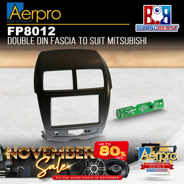 Aerpro FP8012 2DIN Charcoal Facia Kit Suit Mitsubishi/Peugeot/Citroen Models