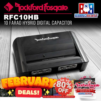 Rockford Fosgate RFC10HB 10 Farad Hybrid Digital Capacitor