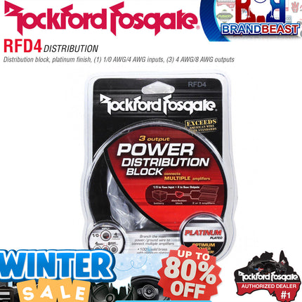 Rockford Fosgate RFD4 4 AWG Distribution Block