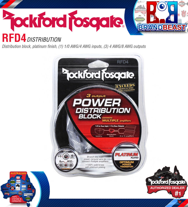 Rockford Fosgate RFD4 4 AWG Distribution Block