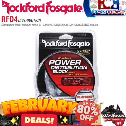 Rockford Fosgate RFD4 4 AWG Distribution Block