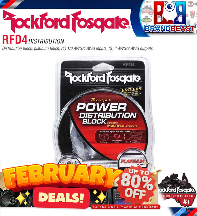 Rockford Fosgate RFD4 4 AWG Distribution Block