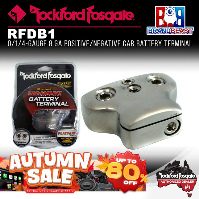 Rockford Fosgate RFDB1 4 AWG or 1/0 AWG Positive-Negative Battery Terminal