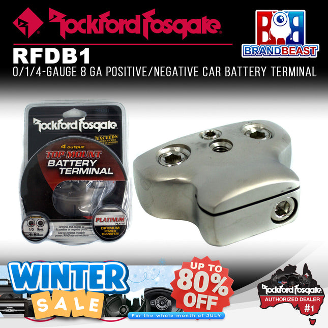 Rockford Fosgate RFDB1 4 AWG or 1/0 AWG Positive-Negative Battery Terminal