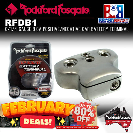 Rockford Fosgate RFDB1 4 AWG or 1/0 AWG Positive-Negative Battery Terminal