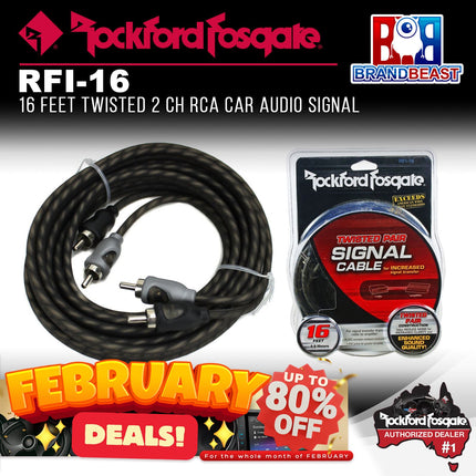 Rockford Fosgate RFI-16 16 Feet Twisted Pair Signal Cable