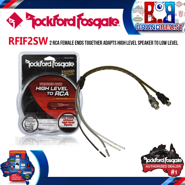 Rockford Fosgate RFIF2SW Speaker Line To Female RCA Adapter