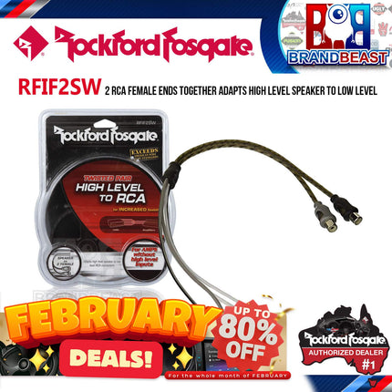 Rockford Fosgate RFIF2SW Speaker Line To Female RCA Adapter