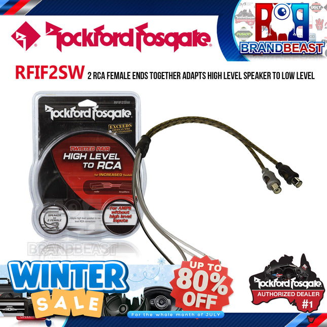Rockford Fosgate RFIF2SW Speaker Line To Female RCA Adapter