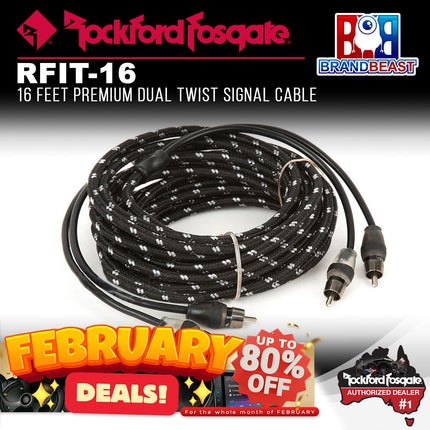 Rockford Fosgate RFIT-16 16 Feet Premium Dual Twist Signal Cable