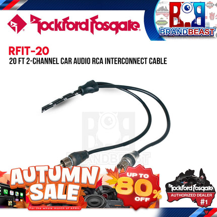 Rockford Fosgate RFIT-20 20 Feet Premium Dual Twist Signal Cable