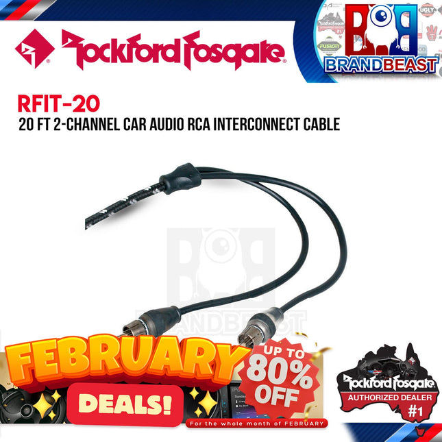 Rockford Fosgate RFIT-20 20 Feet Premium Dual Twist Signal Cable