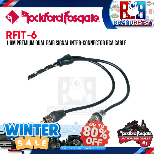Rockford Fosgate RFIT-6 6 Feet Premium Dual Twist Signal Cable