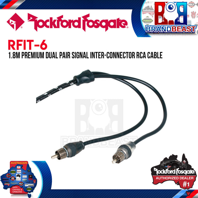 Rockford Fosgate RFIT-6 6 Feet Premium Dual Twist Signal Cable