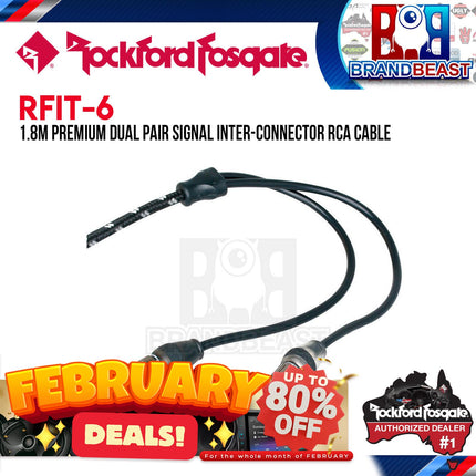 Rockford Fosgate RFIT-6 6 Feet Premium Dual Twist Signal Cable