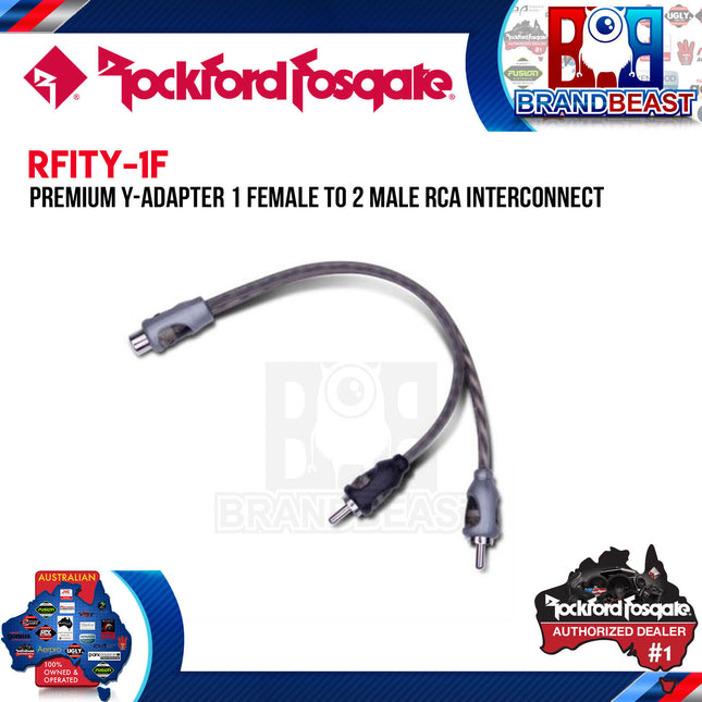 Rockford Fosgate RFITY-1F Premium Y-Adapter 1 Female To 2 Male