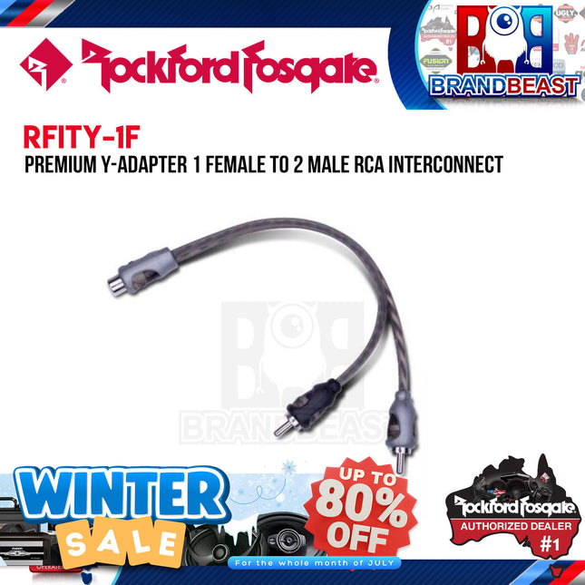 Rockford Fosgate RFITY-1F Premium Y-Adapter 1 Female To 2 Male