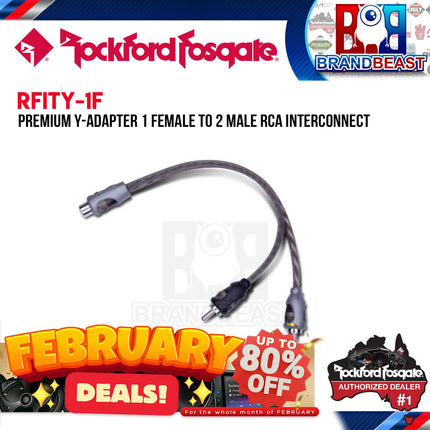 Rockford Fosgate RFITY-1F Premium Y-Adapter 1 Female To 2 Male