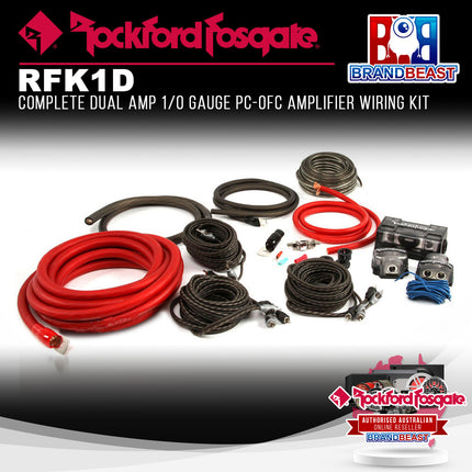 Rockford Fosgate RFK1D Dual Amp 1/0 AWG Dual Amp Wiring Kit