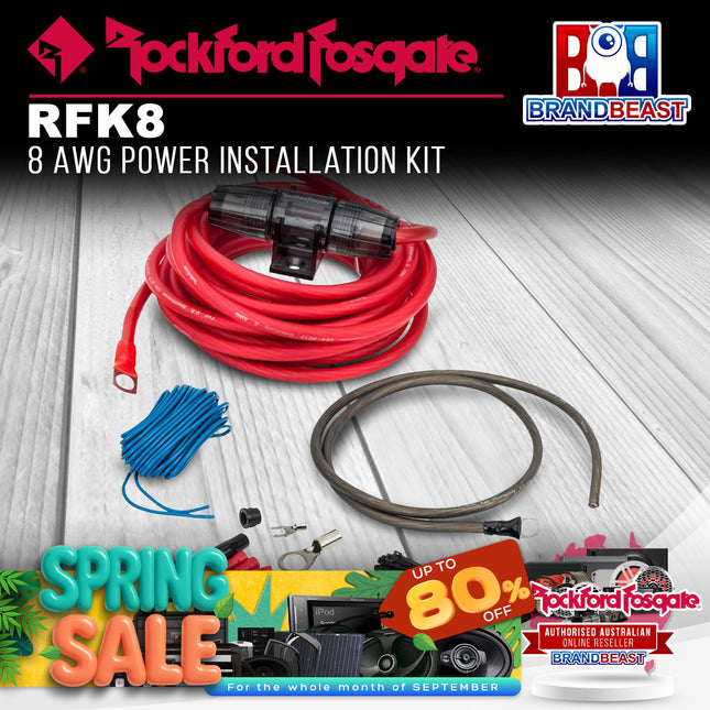 Rockford Fosgate RFK8 8 AWG Power Installation Kit