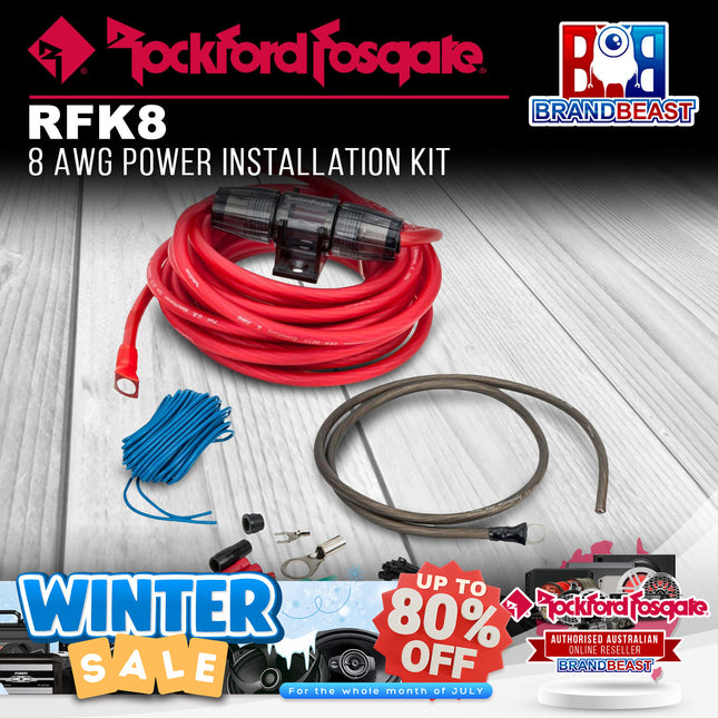 Rockford Fosgate RFK8 8 AWG Power Installation Kit