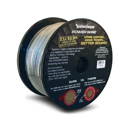 Rockford Fosgate RFW1B-51 51 Foot Spool 1/0 AWG Frosted Black Wire