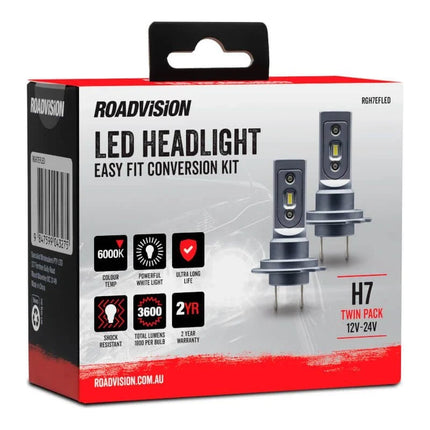 Roadvision RGH7EFLED LED H7 Headlight Globe Kit 6000K 12-24V