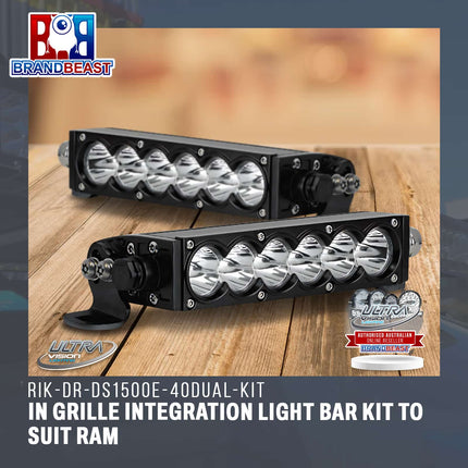 Ultra Vision Lighting RIK-DR-DS1500E-40DUAL-KIT Light Bar Kit To Suit Ram DS Express