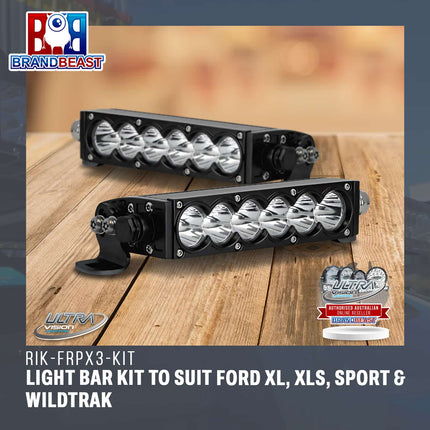 Ultra Vision Lighting RIK-FRPX3-KIT Light Bar Kit To Suit Ford XL, XLS, Sport & Wildtrak