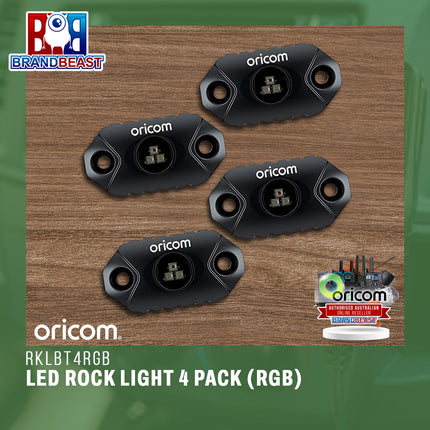 Oricom RKLBT4RGB LED Rock Light 4 Pack (RGB)