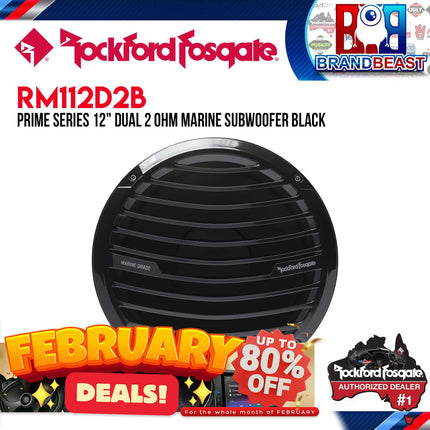 Rockford Fosgate RM112D2B Prime 12" Dual 2-Ohm Subwoofer - Black