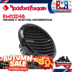 Rockford Fosgate RM112D4B Prime 12" Dual 4-Ohm Subwoofer - Black