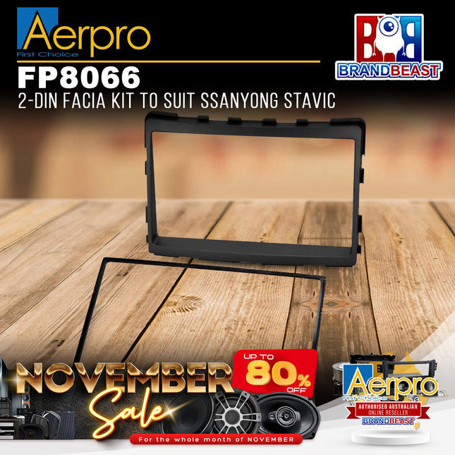 Aerpro FP8066 2-DIN Facia Kit to Suit Ssanyong Stavic