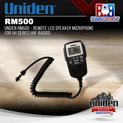 UNIDEN RM500 - Remote LCD Speaker Microphone for UH Series UHF Radios