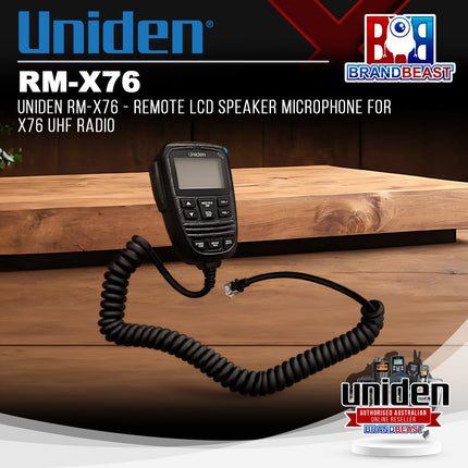 UNIDEN RM-X76 - Remote LCD Speaker Microphone for X76 UHF Radio