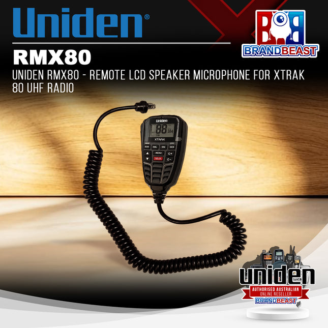 UNIDEN RMX80 - Remote LCD Speaker Microphone for XTRAK 80 UHF Radio