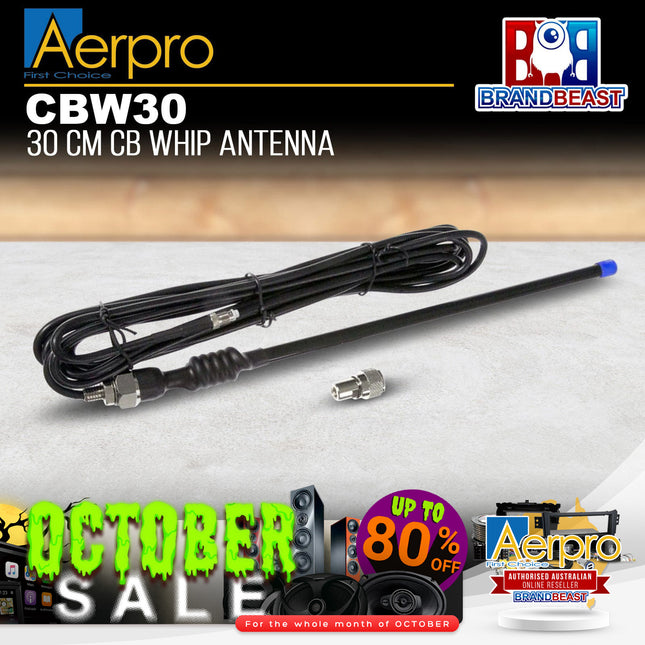 Aerpro CBW30 3dBi 477MHz Whip UHF Antenna