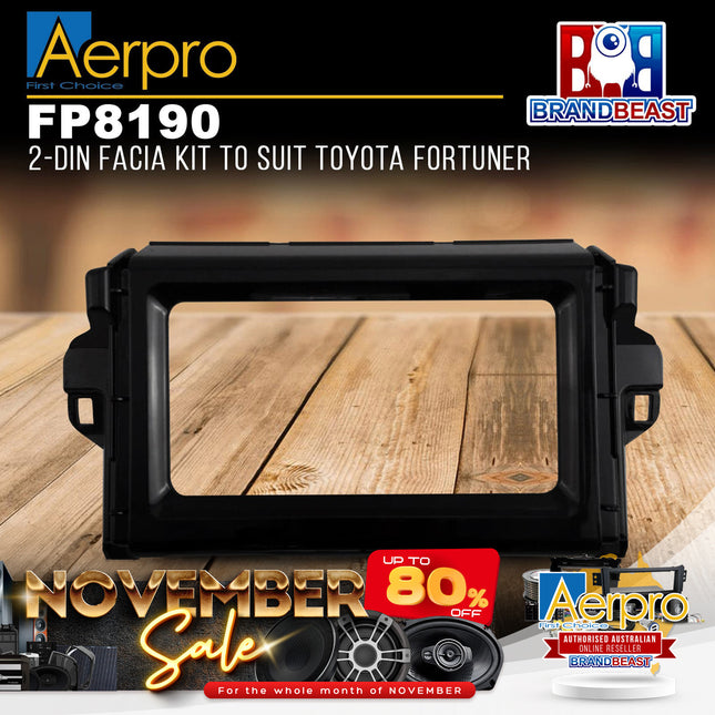 Aerpro FP8190 2-DIN Facia Kit to Suit Toyota Fortuner