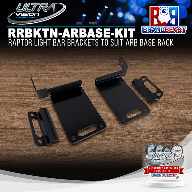 Ultra Vision Lighting RRBKTN-ARBASE-KIT Raptor Light Bar Brackets to suit ARB Base Rack