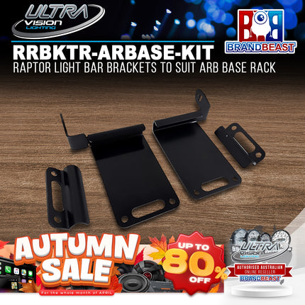 Ultra Vision Lighting RRBKTR-ARBASE-KIT Raptor Light Bar Brackets to suit ARB Base Rack