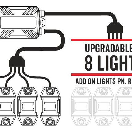 Roadvision RRGB4RLK3 RGB LED Rock Light Kit 4 Lights with Controller