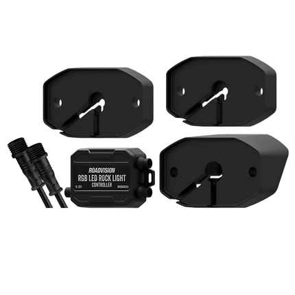 Roadvision RRGB4RLK3 RGB LED Rock Light Kit 4 Lights with Controller